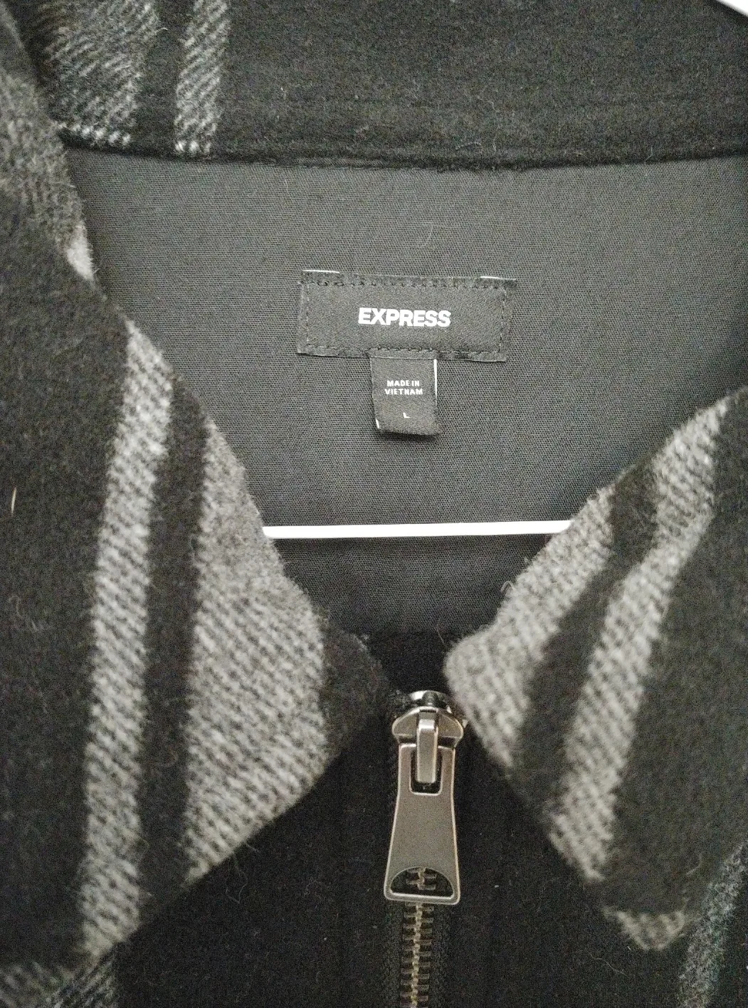 Express Wool Blend Plaid Top/Jacket (L) image indicator(3)