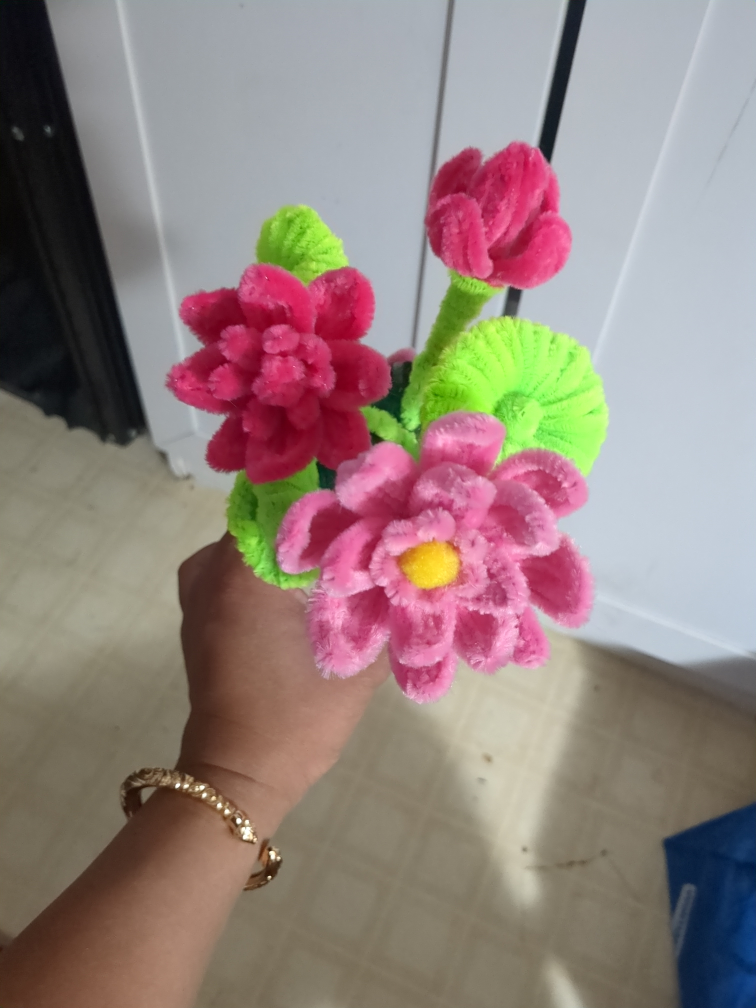 Handmade Pipe Cleaner Flower Arrangement