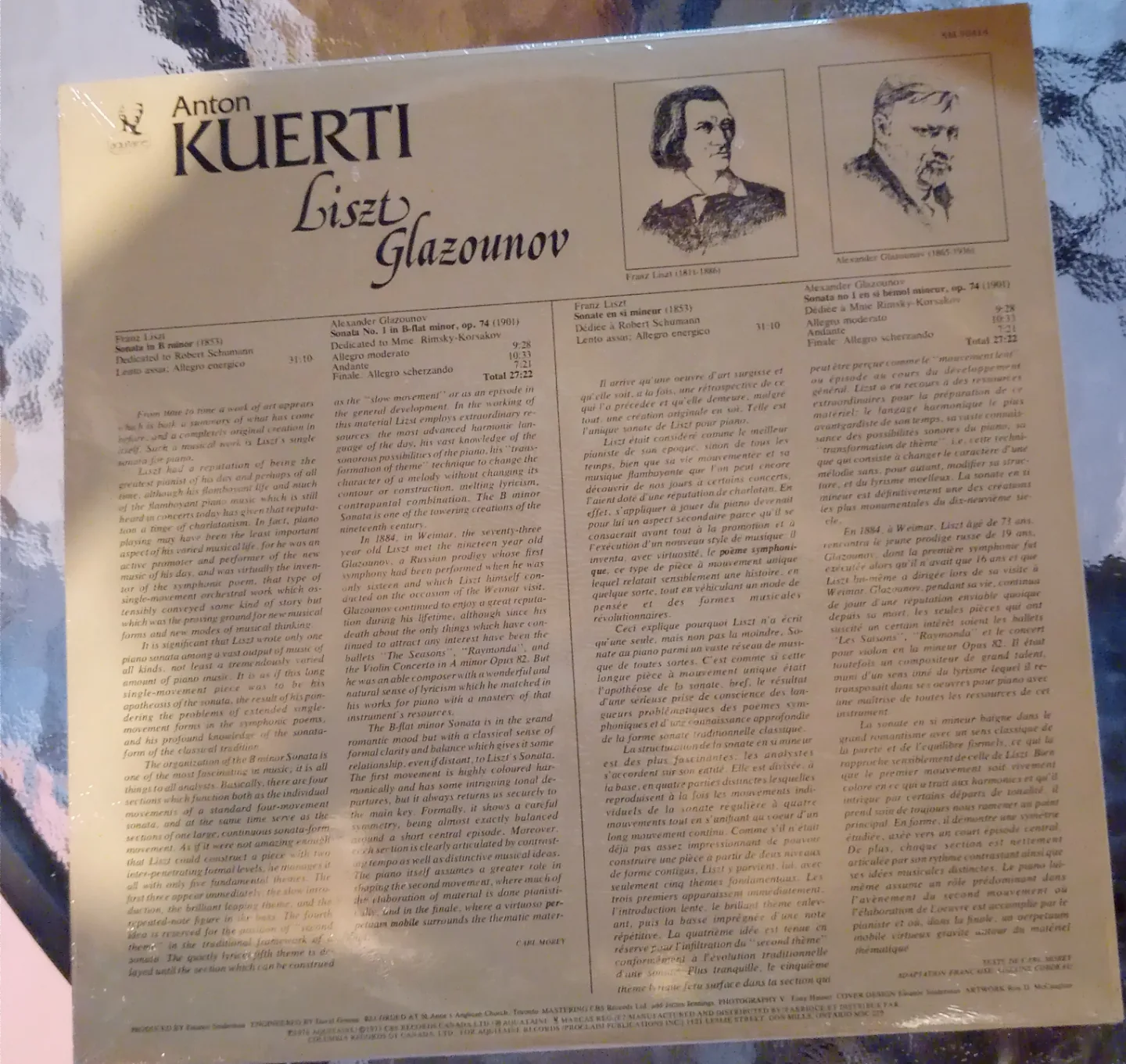 BRAND NEW Anton Kuert: Liszt & Glazounov Vinyl Record image indicator(2)