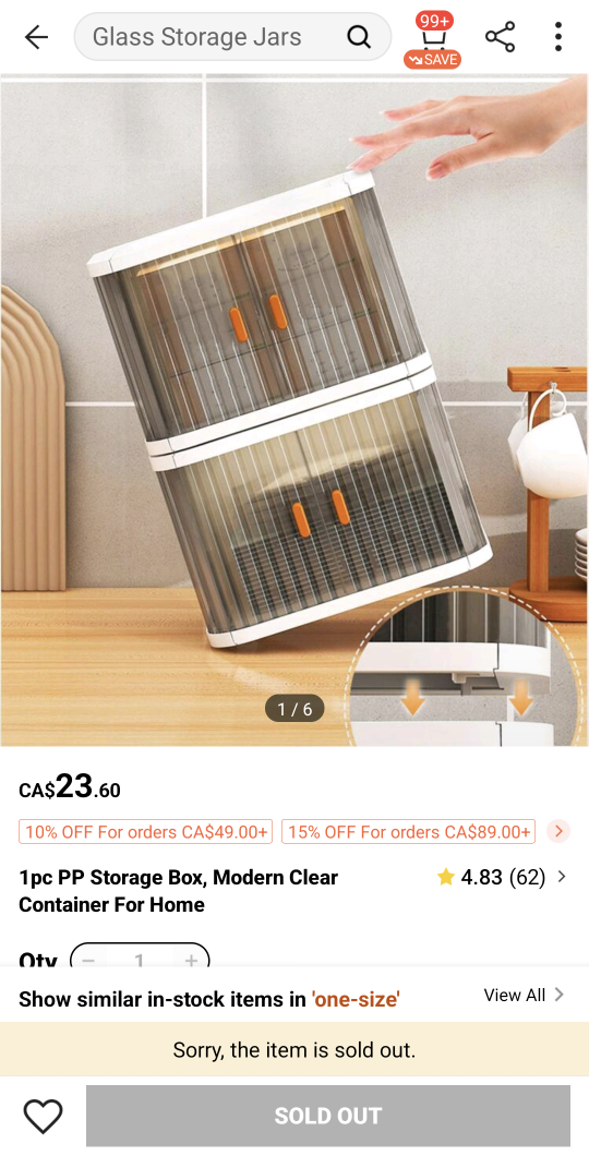 5 Stackable Rolling Shutter Storage Organizer