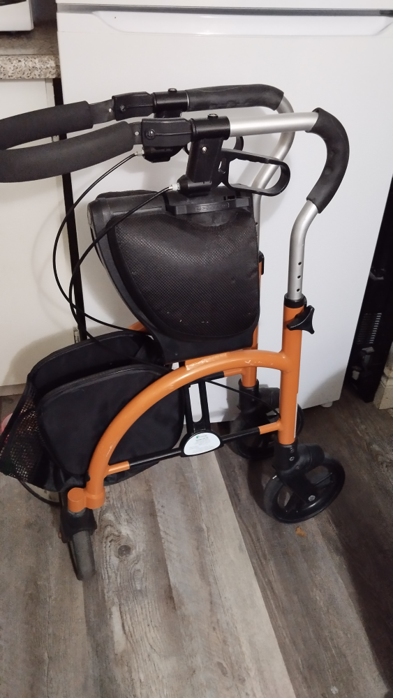 Orange Rollator Walker with Basket - photo 4