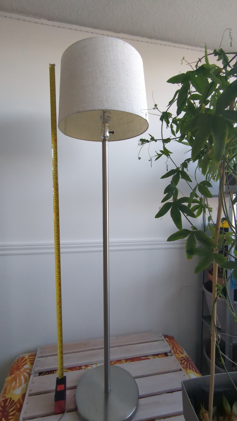 Modern Brushed Nickel Floor Lamp with Beige Linen Shade