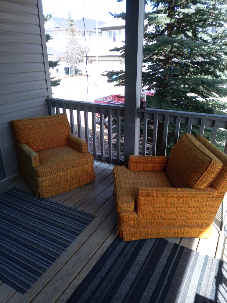 Pair of Vintage Orange Swivel Armchairs - photo 2