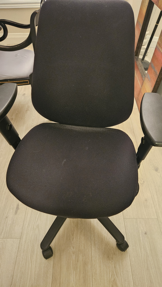 Used Office Chair - Black Fabric - photo 3