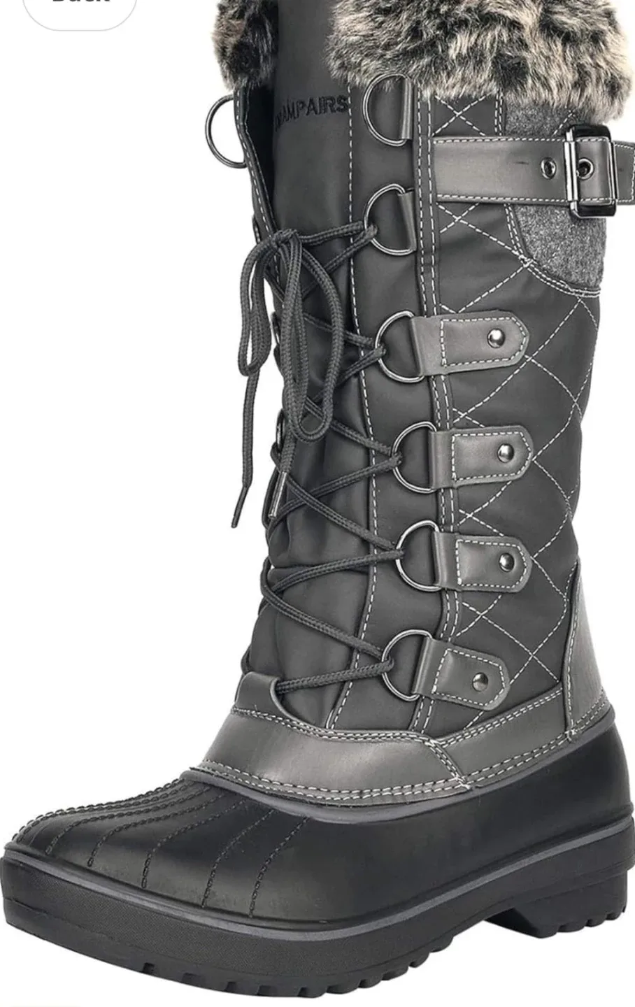 Dream Pairs Women's Grey Winter Snow Boots Size 7 thumbnail