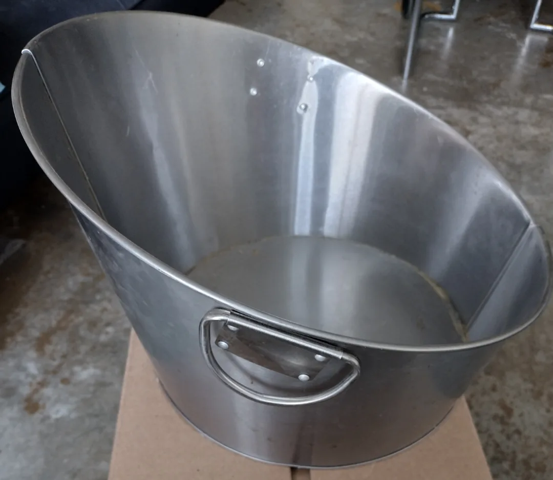 Large Galvanized Steel Tub/Bowl with Handles 💚 image indicator(2)