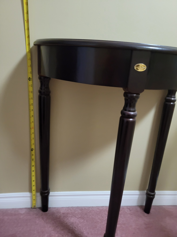 Dark Brown Half-Moon Console Table - photo 2