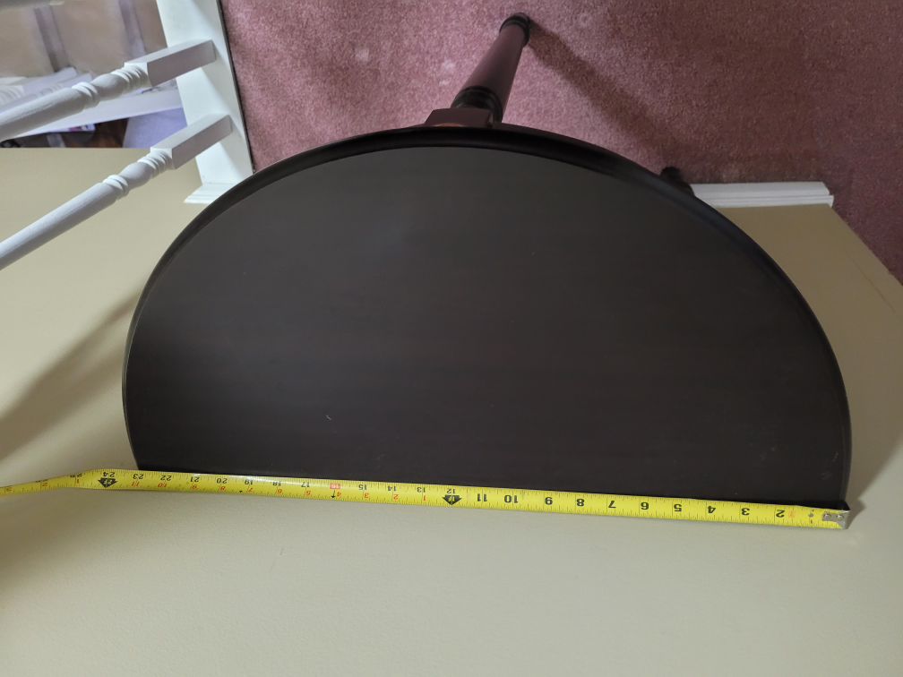 Dark Brown Half-Moon Console Table - photo 3
