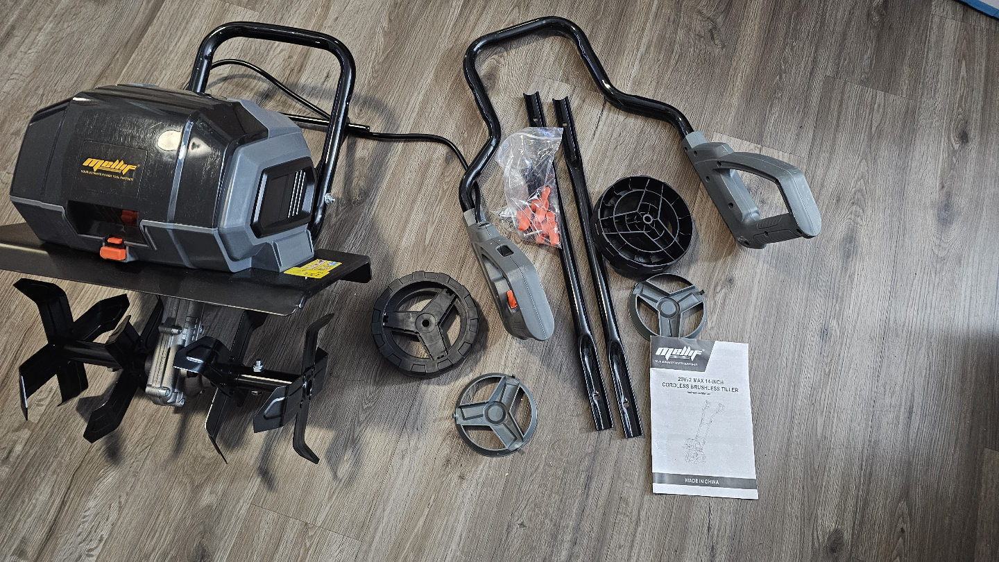 Mellif 20V Cordless Cultivator Tiller Garden Tool