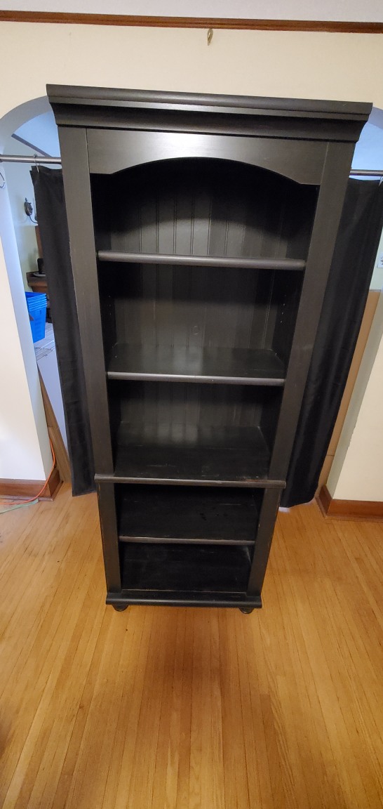 Black Wooden Bookcase - photo 2