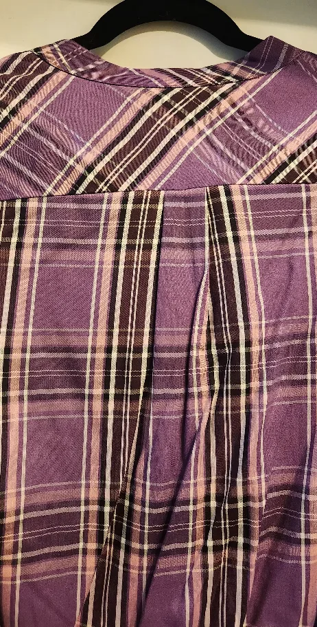 Women's Purple Plaid Blouse image indicator(8)