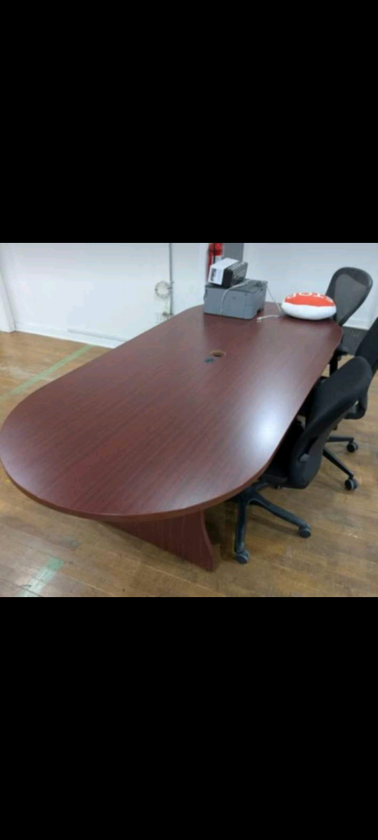 8' Wood Boardroom Table.