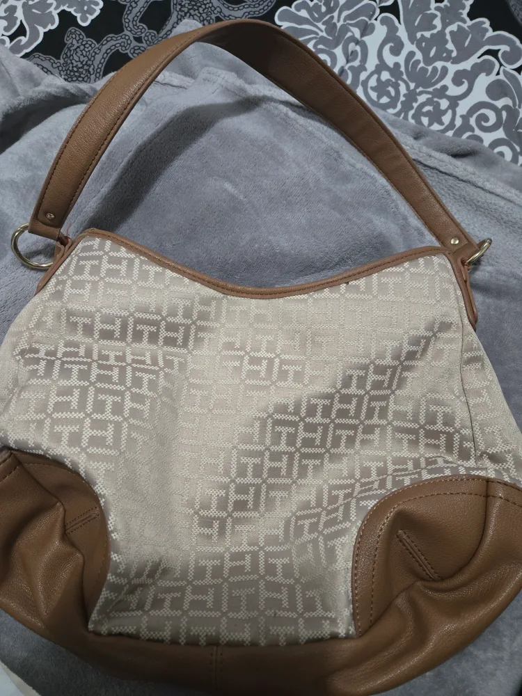 Tommy Hilfiger Beige and Brown Tote Bag image indicator(2)