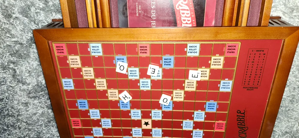 Premier wood Scrabble Crosswood Game set image indicator(4)