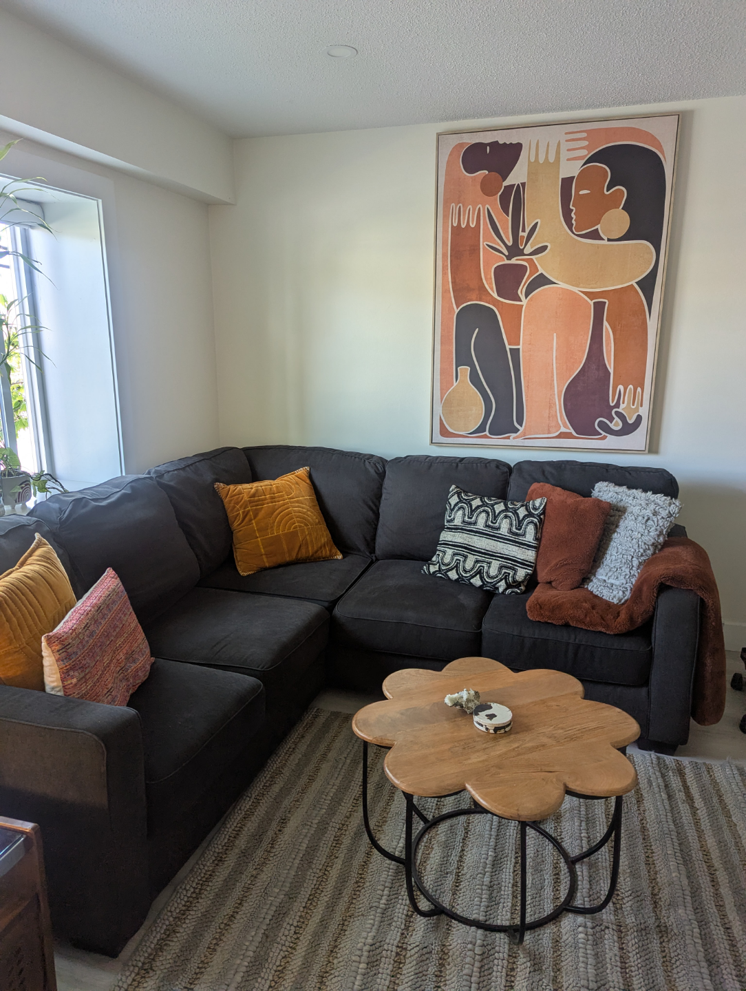 Dark Grey L-Shaped Sectional Sofa - photo 5