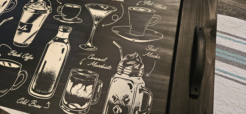 Wood coffee tray decor - photo 3