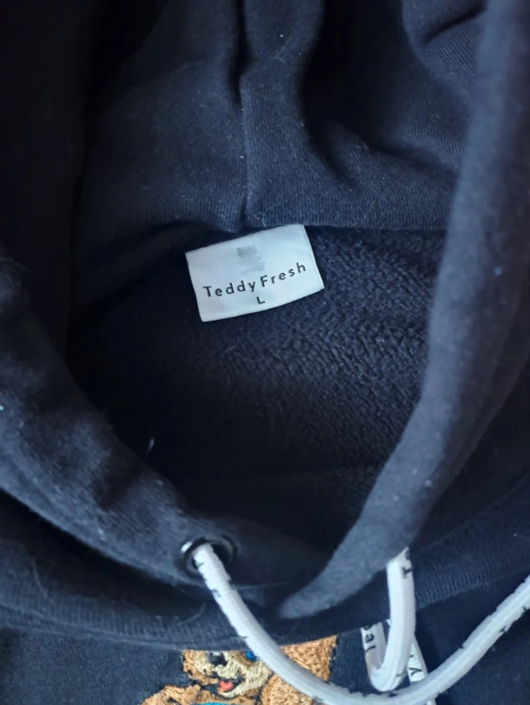 Teddy Fresh Black Rainbow Bear Hoodie- Size Large image indicator(3)