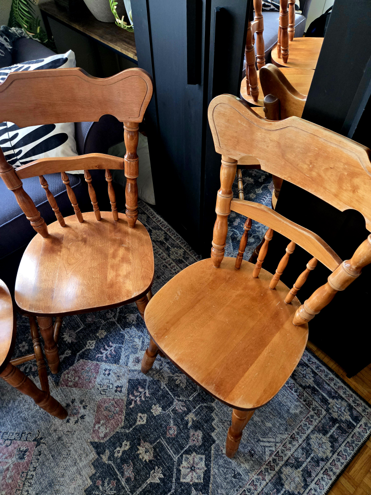 Set of Four Solid Wood Dining Chairs - photo 3