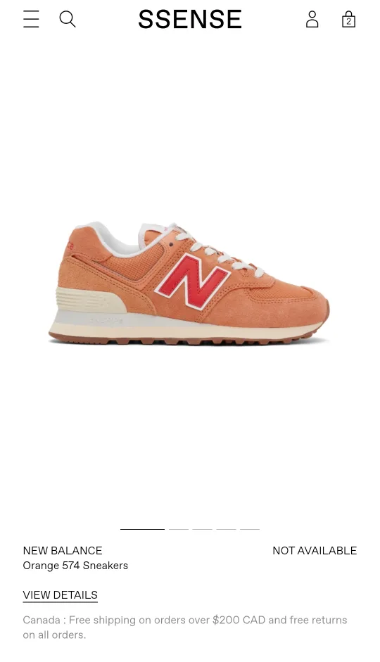 New Balance 574 Sneakers - Orange image indicator(3)