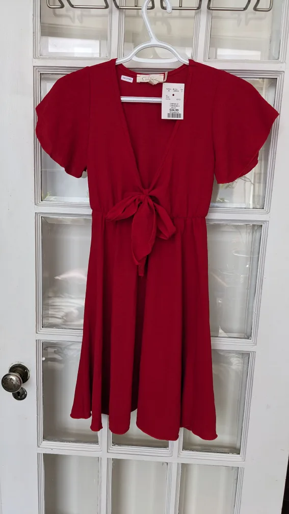 NWT Jessica Simpson Red Mini Dress Size Small thumbnail