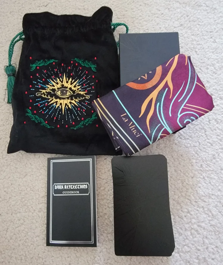 💚 La Muci Dark Reflections Silk Scarf & Deck thumbnail