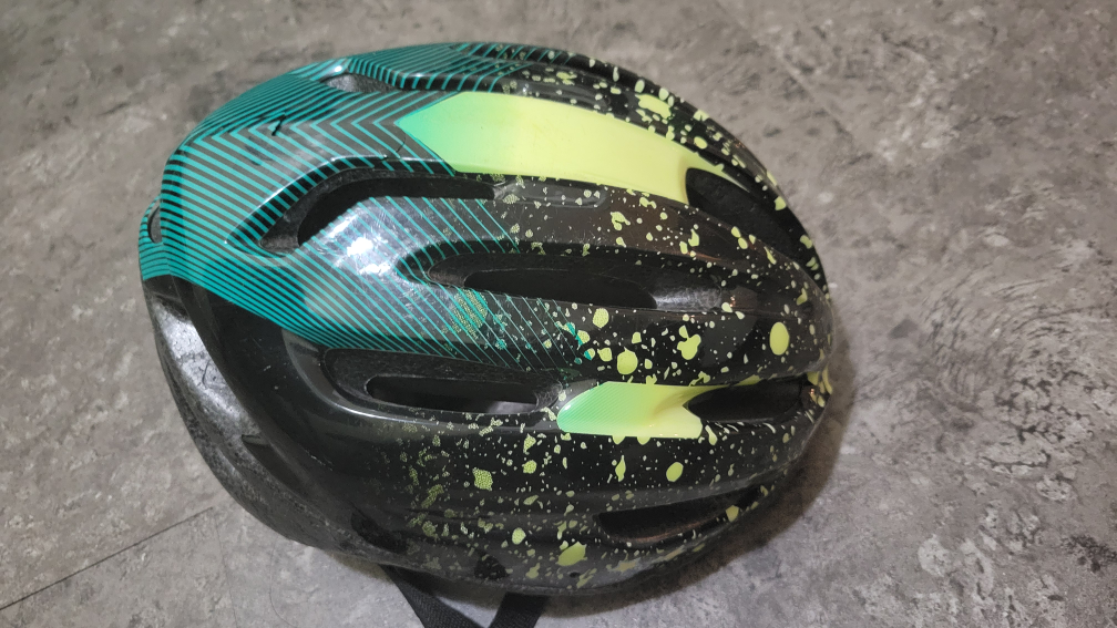 💚 Youth Bicycle Helmet, Teal and Lime Green