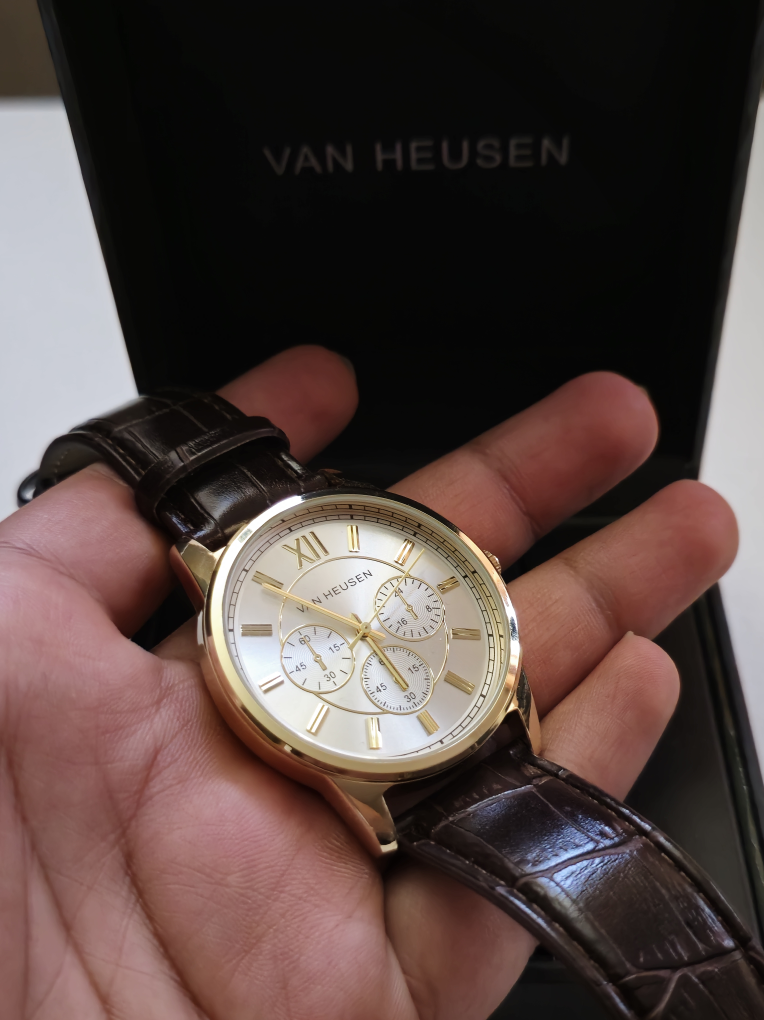 Van Heusen Men's Gold Chronograph Watch - Brand New in Box - photo 5