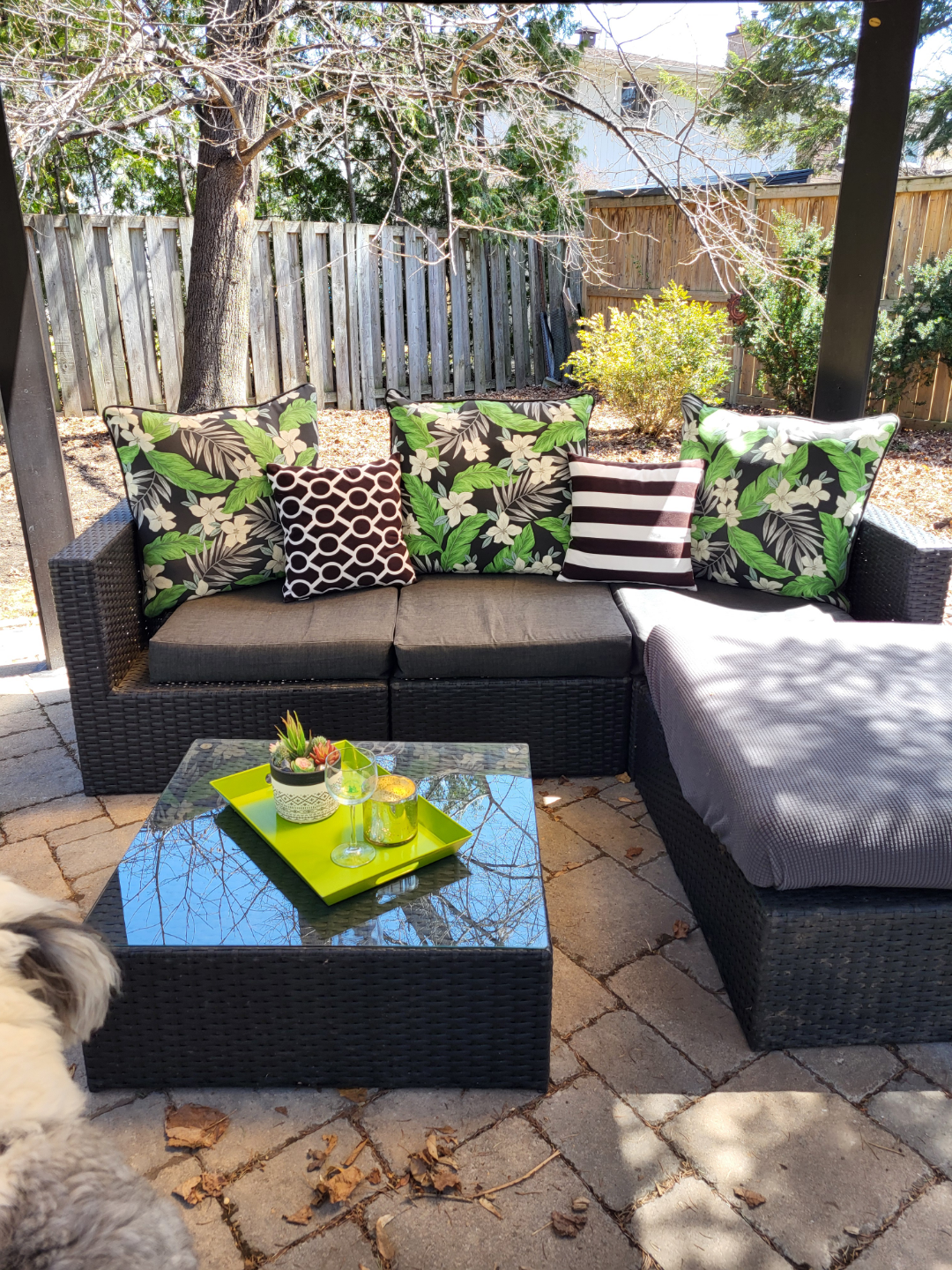 Outdoor Wicker Patio Conversation Set