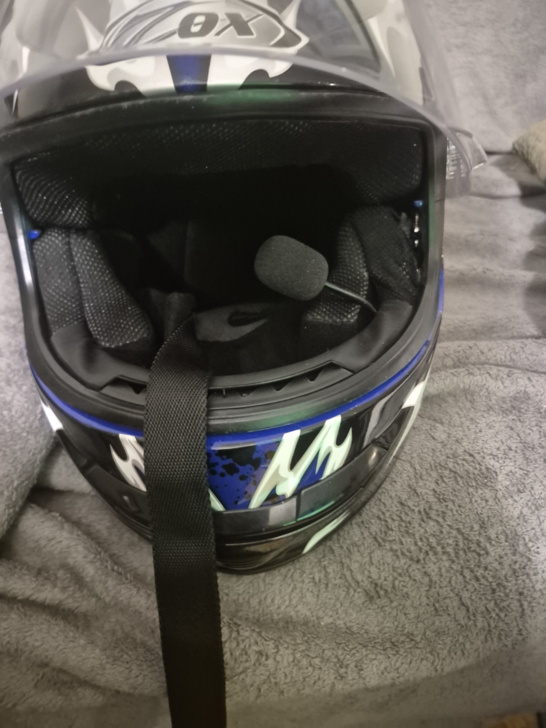 Zox Motorcycle Helmet - Blue and Grey Graphic - photo 5