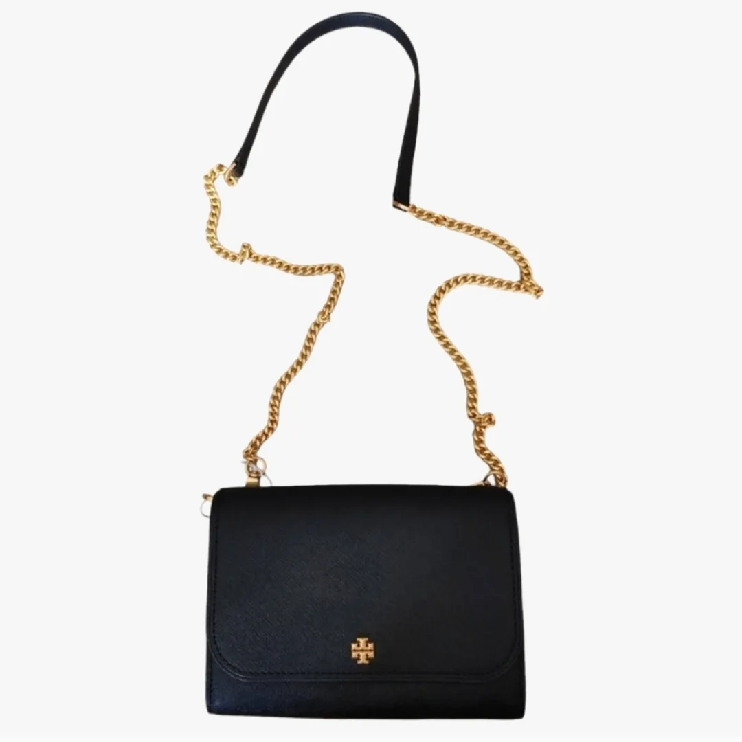 Tory Burch Black Leather Crossbody Bag thumbnail