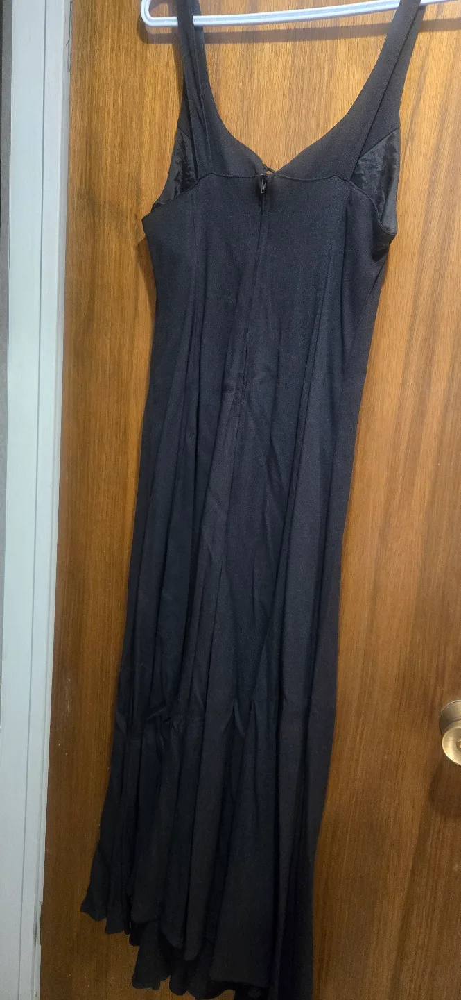 Tina Hagen Black Lace-Up Midi Dress - Size M image indicator(3)