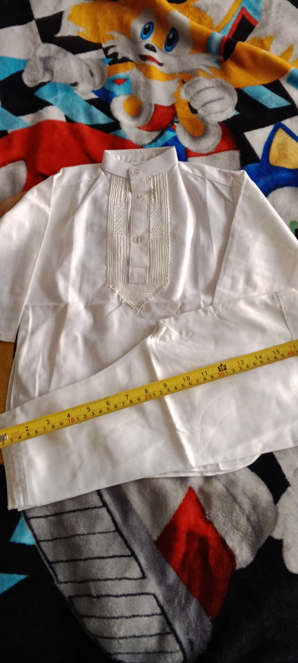 Boys' White Embroidered Kurta Pajama Set