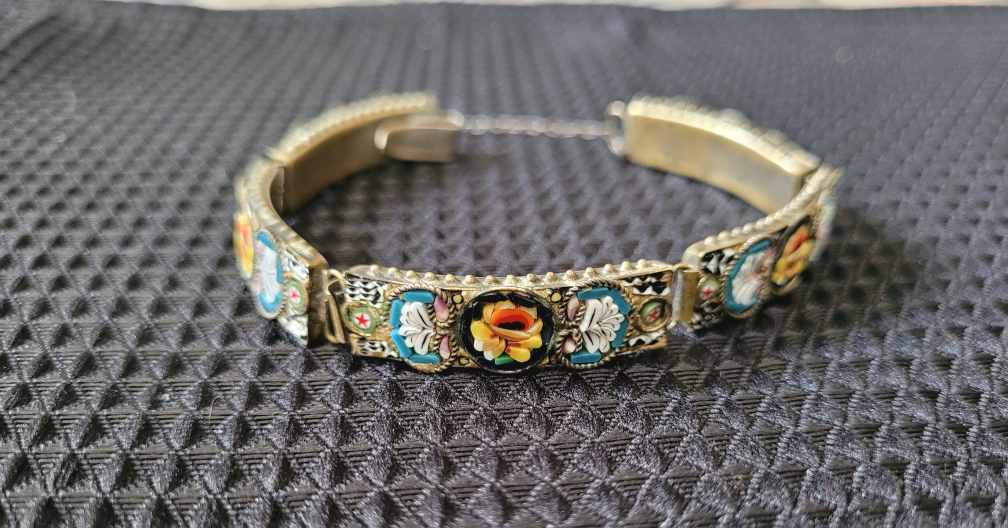Antique Italian Micro Mosaic Bracelet - photo 3