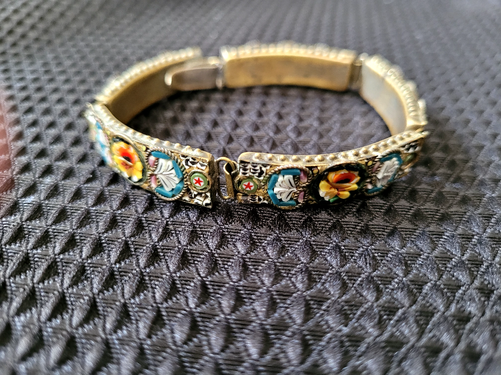 Antique Italian Micro Mosaic Bracelet - photo 5