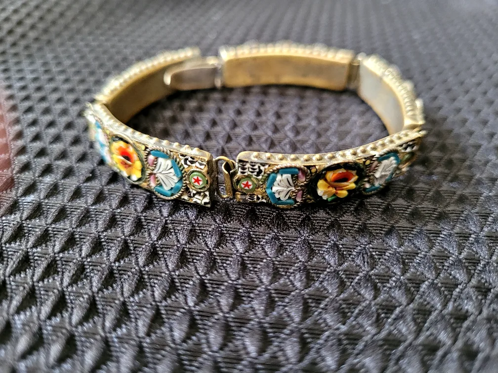 Antique Italian Micro Mosaic Bracelet image indicator(5)