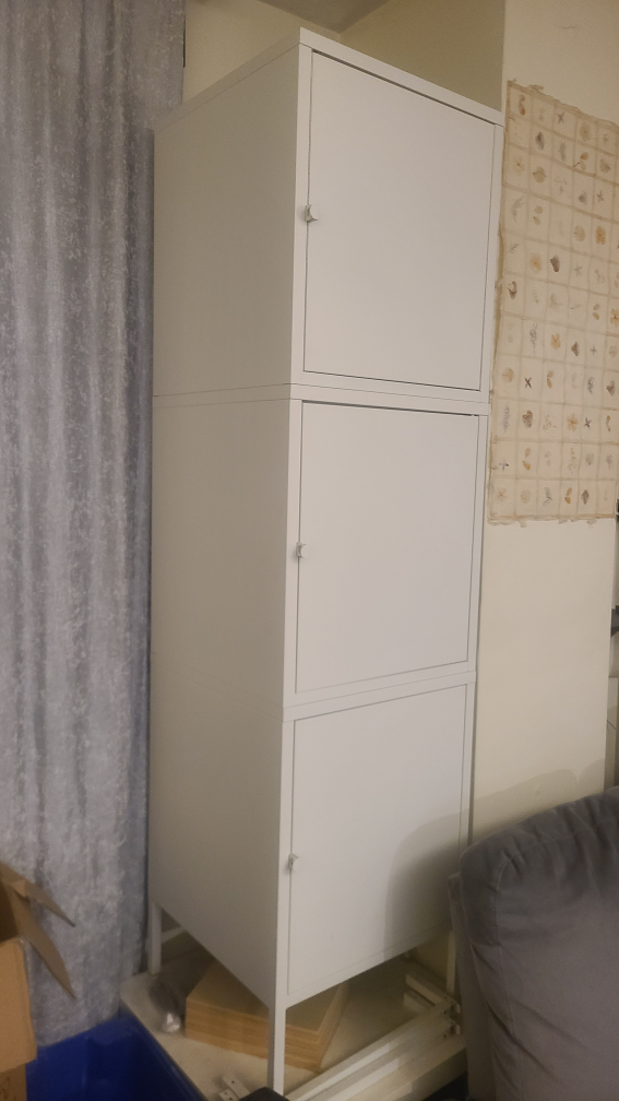 IKEA White 3-Cube Storage Cabinet (metal)