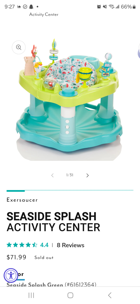 Exersaucer Seaside Splash Activity Center - photo 2