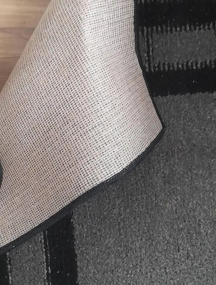 Modern Grey and Black Area Rug