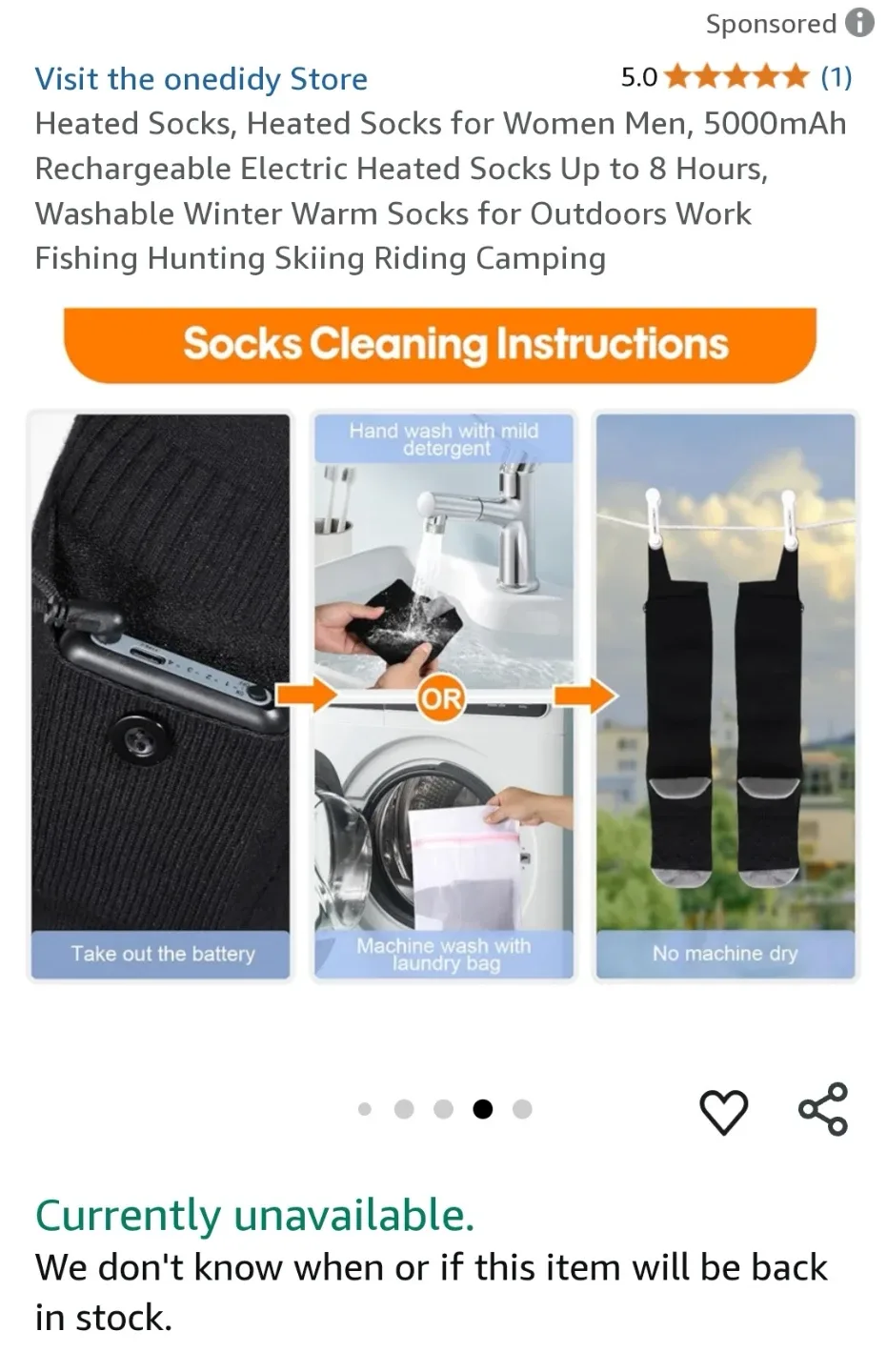 Oneiddy Heated Socks for Outdoor Activities image indicator(6)