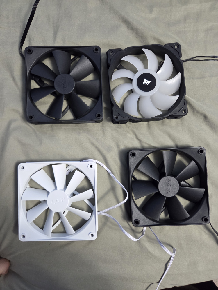Four 120mm PC Case Fans - Corsair & NZXT
