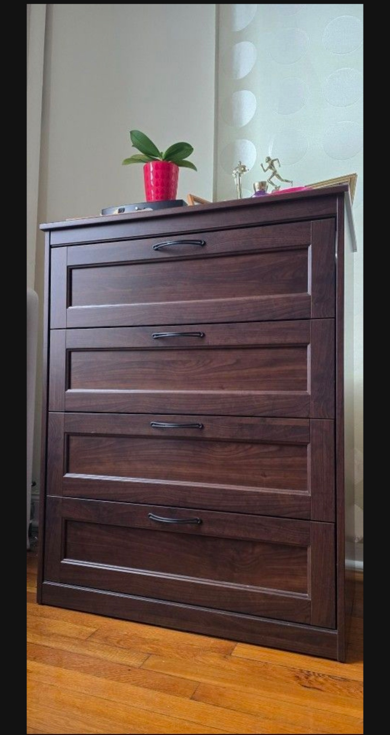 Four Drawer Chest Dark Wood