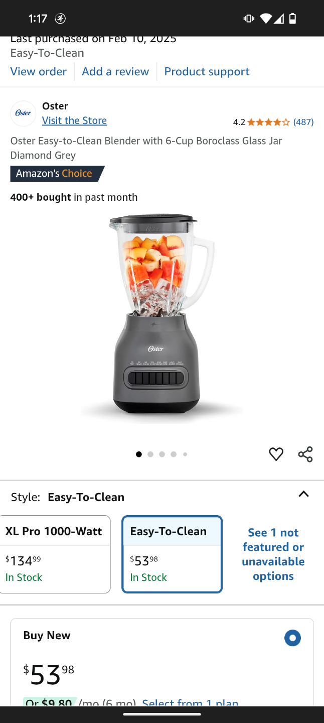 Oster Blender with 6-Cup Glass Jar - photo 4