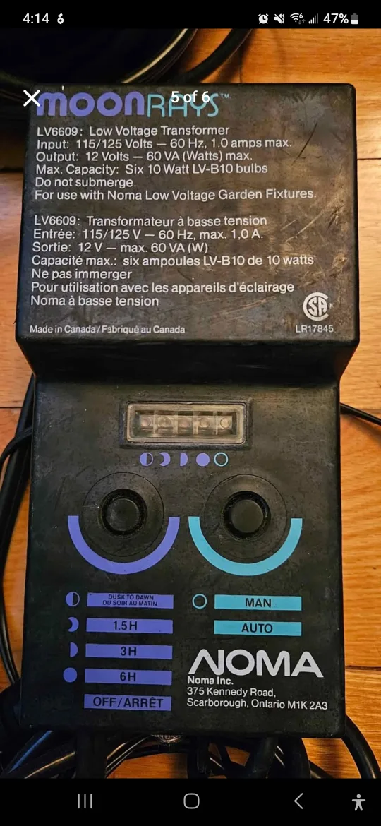 💚NOMA LV6609 Low Voltage Transformer with Timer💚 image indicator(5)