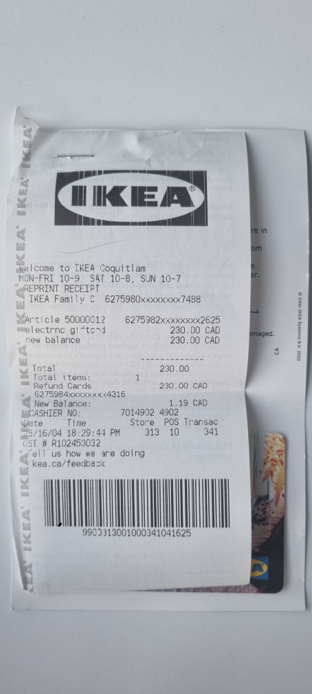 IKEA Gift Card - $230 Balance - photo 2
