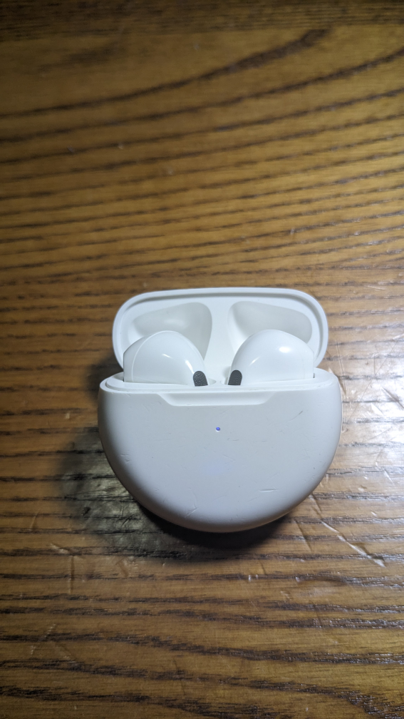 White Wireless Earbuds with Charging Case