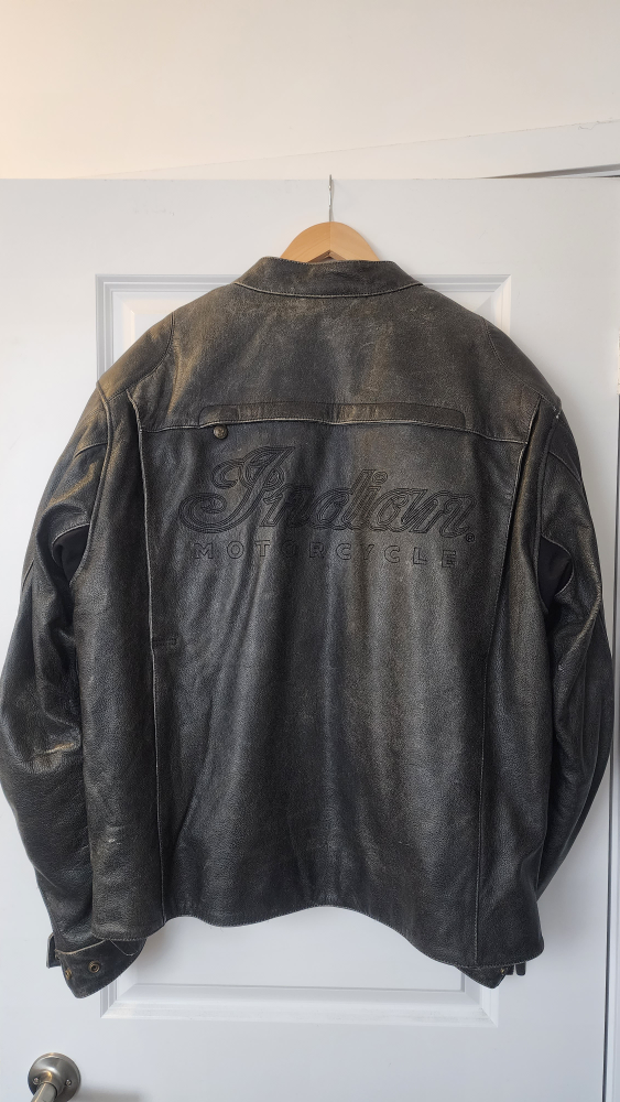 Men's Indian Motorcycle Leather Jacket - Size XL - photo 2
