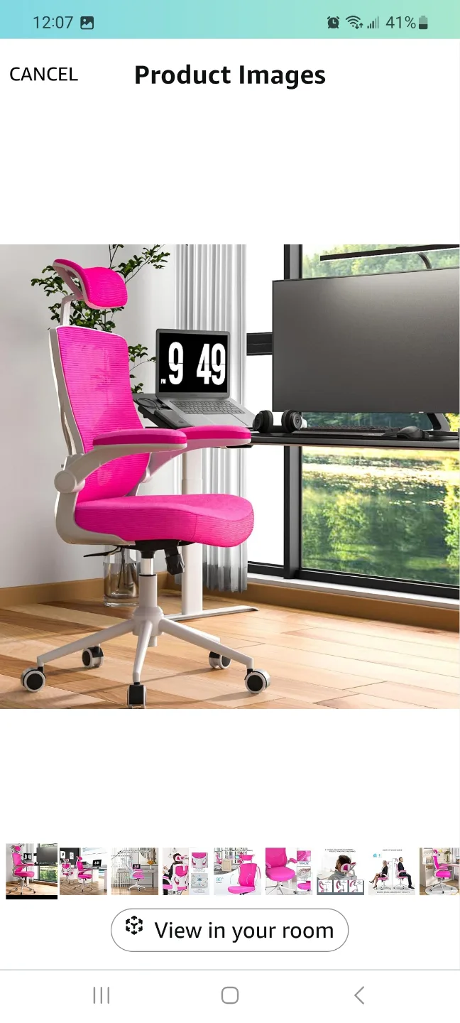 CYKOV Ergonomic Office Chair - Pink brand new image indicator(6)