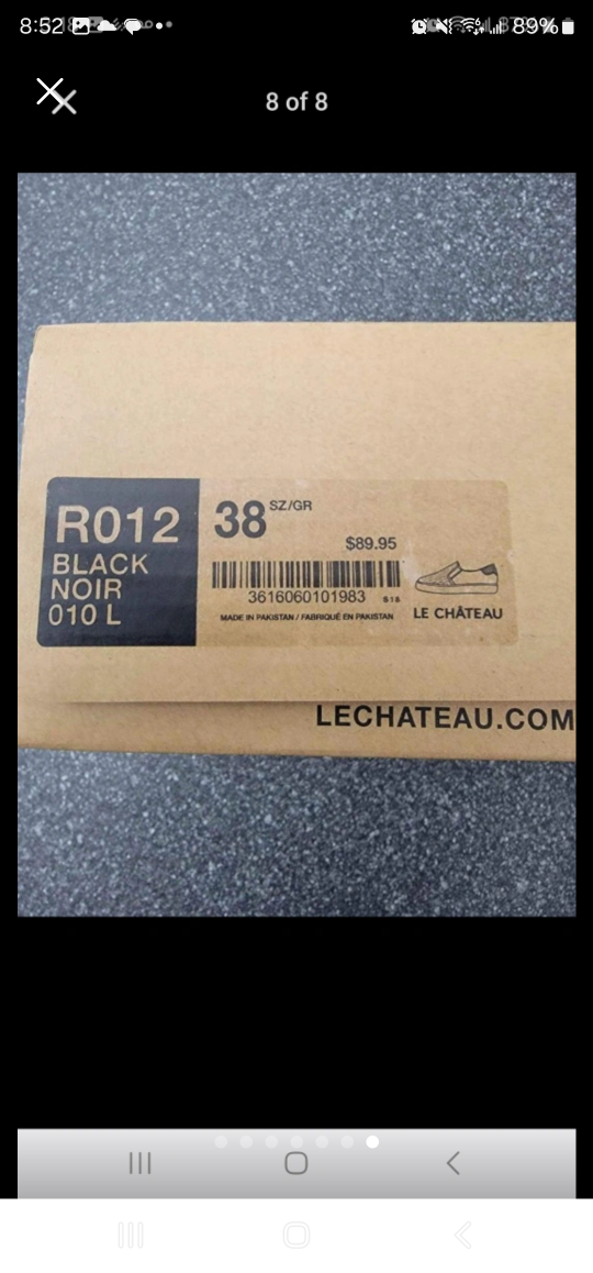 Le Chateau Women's Black Slip-On Sneakers - Size 38 - photo 2