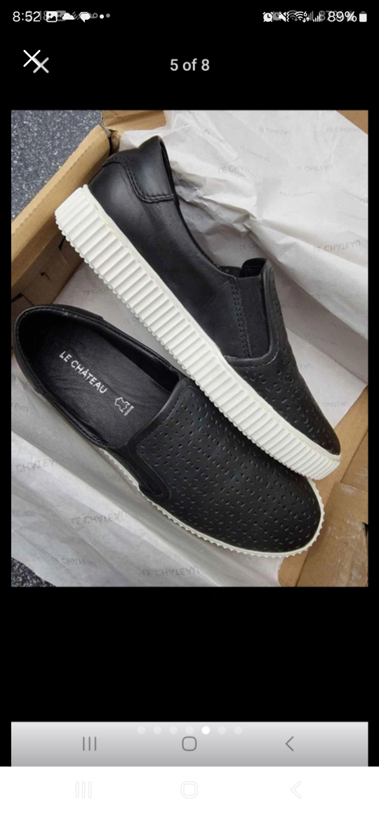 Le Chateau Women's Black Slip-On Sneakers - Size 38 - photo 3