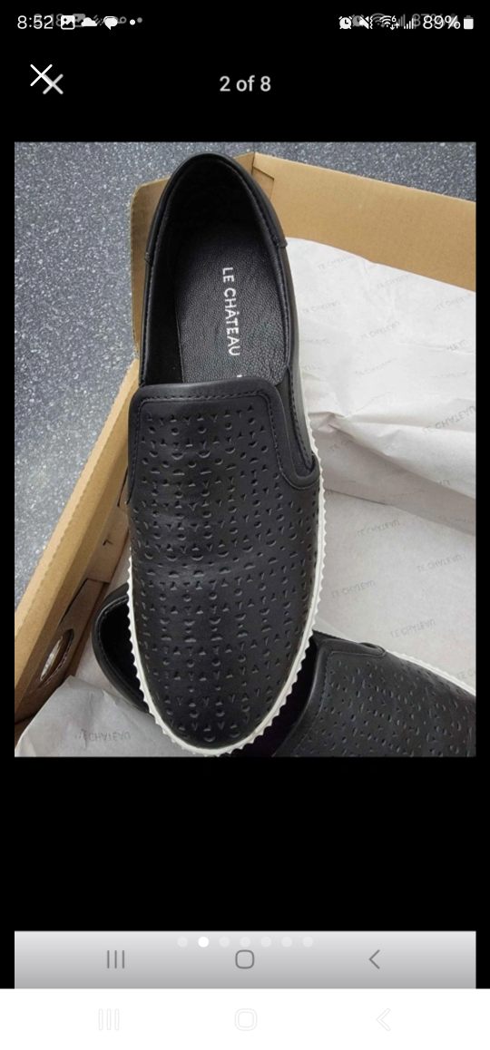 Le Chateau Women's Black Slip-On Sneakers - Size 38 - photo 4